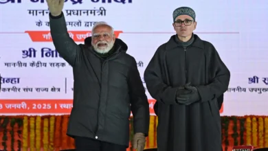 Omar Abdullah with Narendra Modi