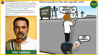 amit-malviya-rahul-gandhi-mir-jafar-poster-controversy