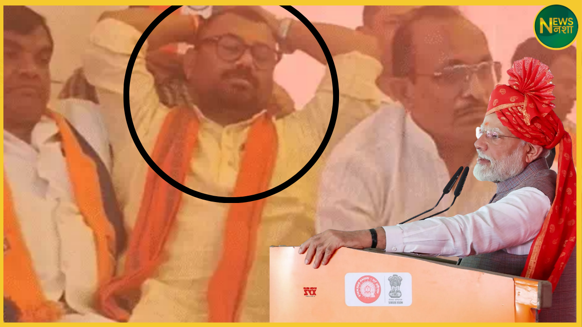 pm-modi-speech-prayagraj-mlc-surendra-chaudhary-sleeping-controversy