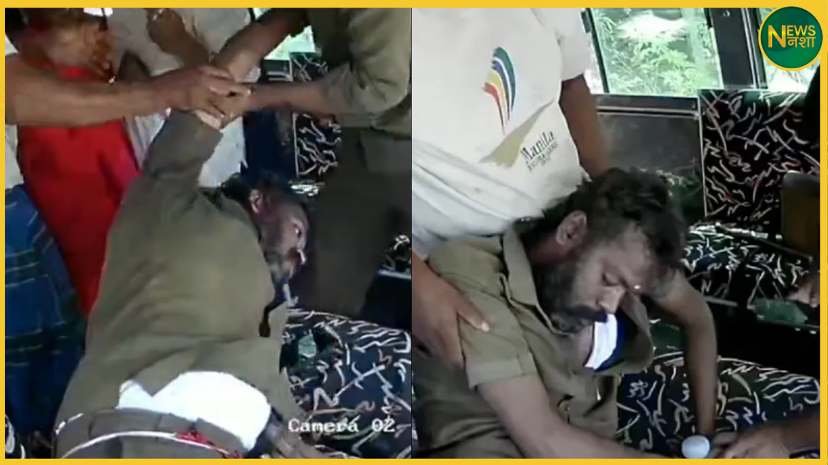 tamilnadu-dindigul-bus-driver-heart-attack-conductor-saves-passengers-cctv-viral-video