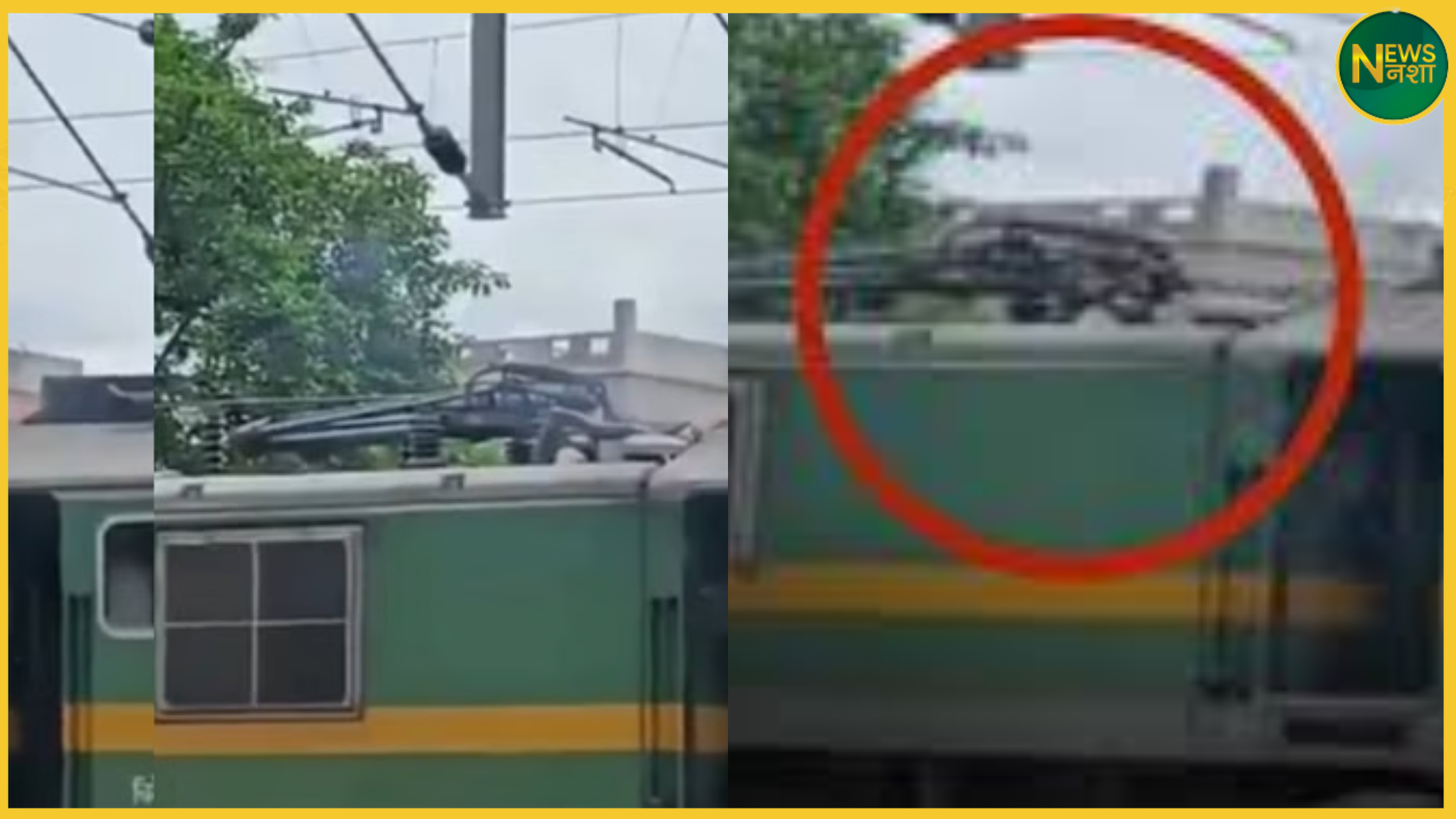 viral-video-stunt-bihar-saharsa-boy-electrocuted-on-train