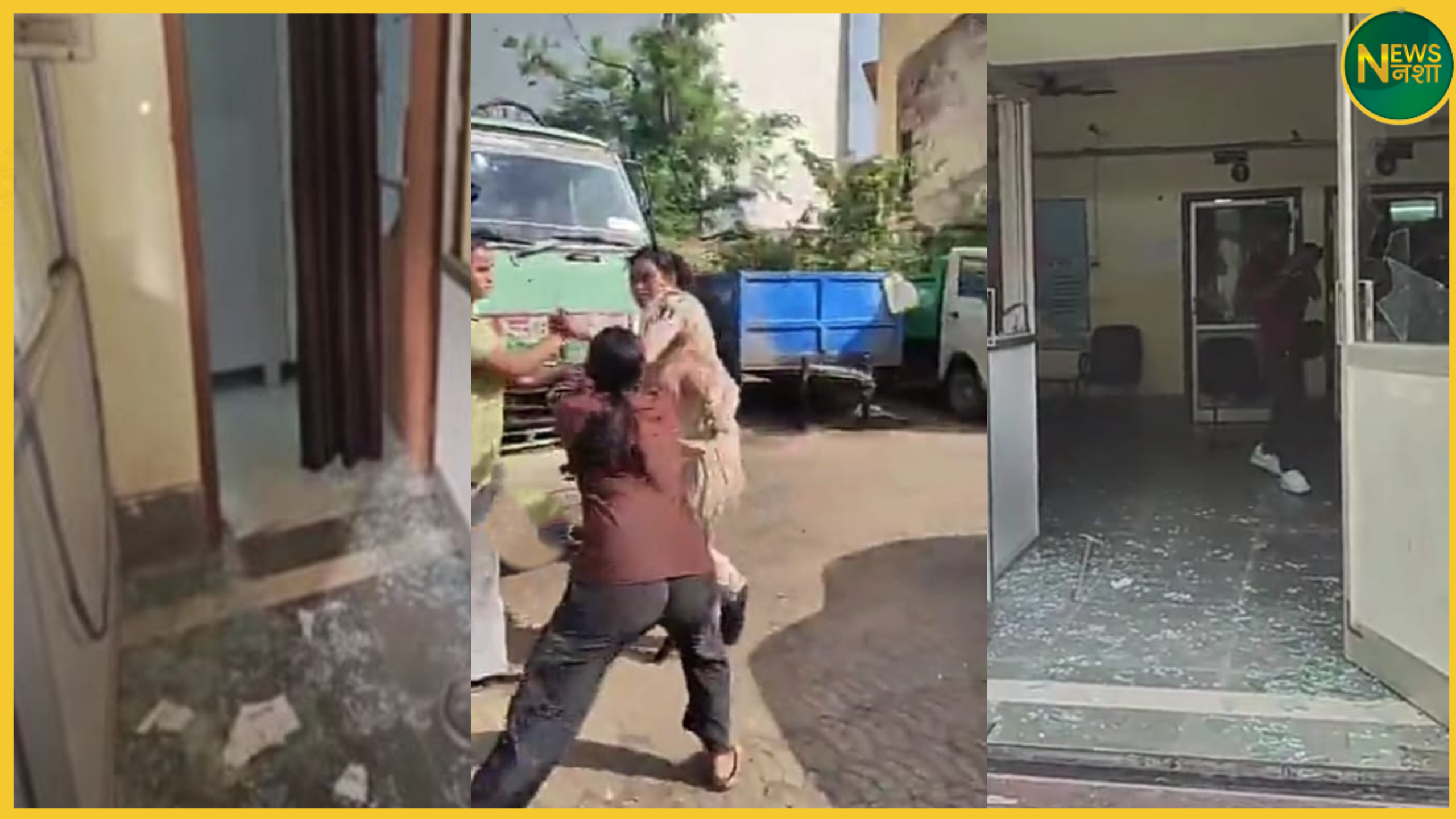 raipur-nigam-office-todfod-mahila-police-se-marpeet-encroachment-controversy