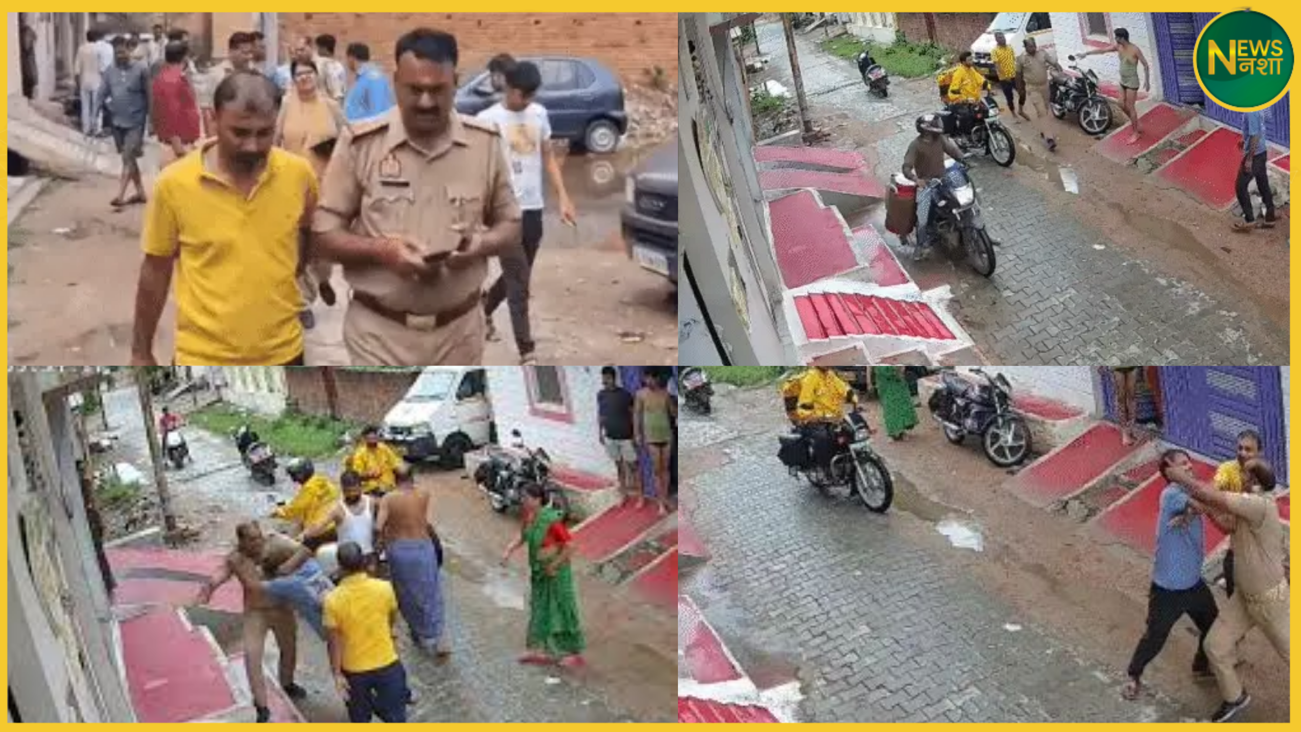 jhansi-policeman-fights-drunk-man-video-viral-belt-pitai-cctv-evidence