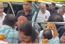 bjp-president-bhupendra-singh-refuses-garland-video-viral-kushinagar-up