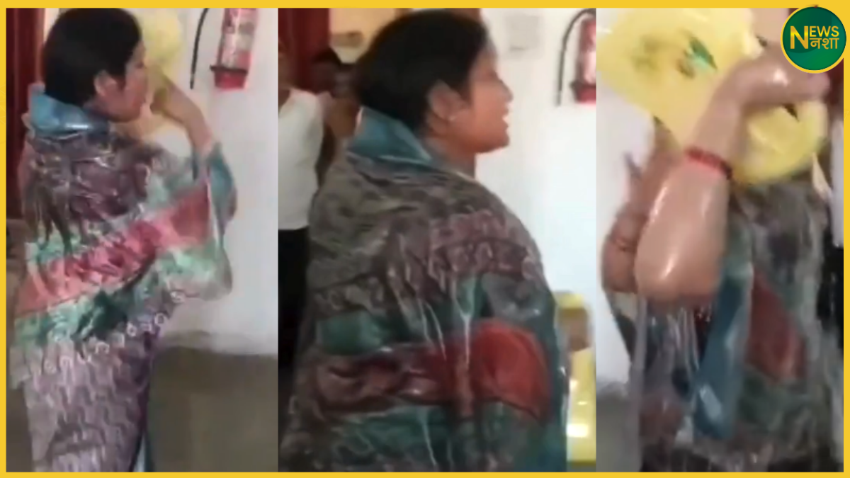 mp-katni-former-mla-wife-attempts-self-immolation-land-dispute-viral-video