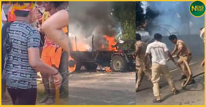 kanwariya-death-badaun-news-tractor-trolley-fire-violence