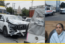 up-education-minister-gulabdevi-convoy-accident-hapur-three-damaged