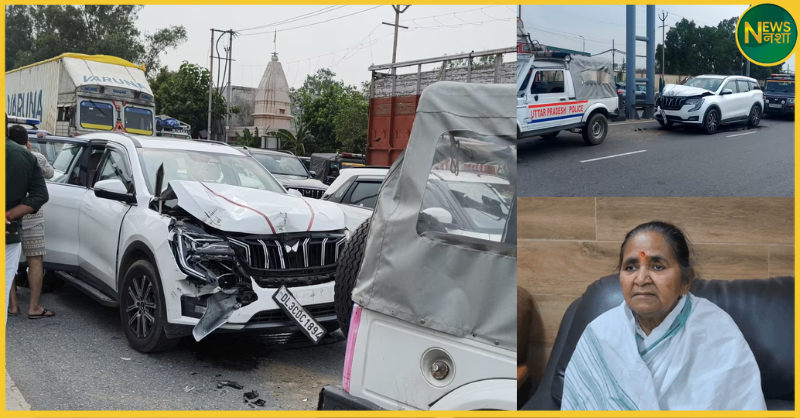 up-education-minister-gulabdevi-convoy-accident-hapur-three-damaged
