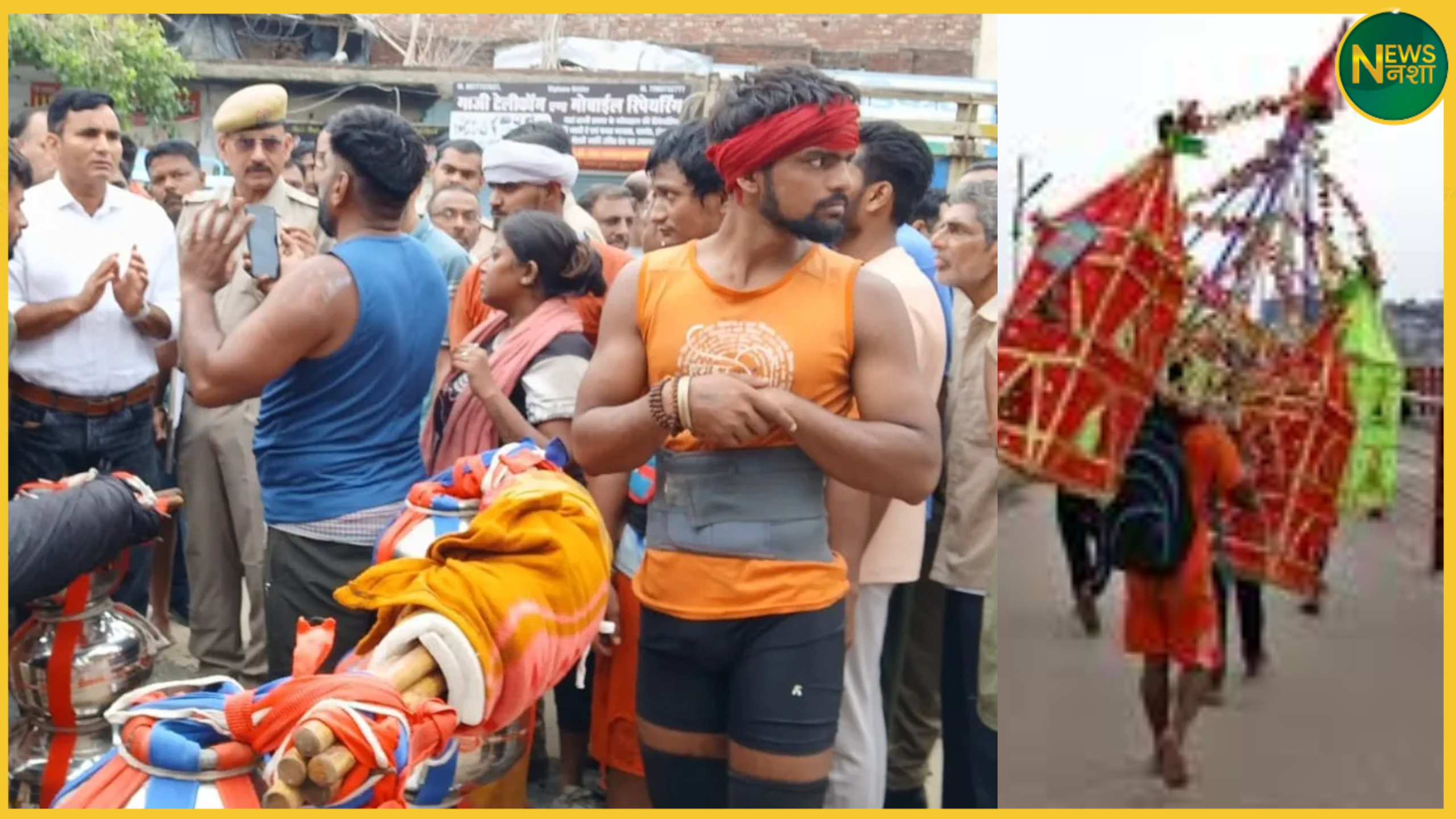 kanwar-par-thook-hungama-muzaffarnagar-mental-patient-on-run