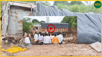 maharashtra-beed-road-inspection-truck-overturn-viral-video