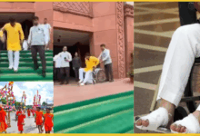 manoj-tiwari-kanwar-yatra-wheelchair-sansad-devghar-2025