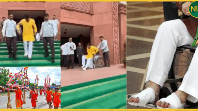 manoj-tiwari-kanwar-yatra-wheelchair-sansad-devghar-2025