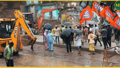 bulldozer-action-in-chitrakoot-bjp-leader-house-demolished