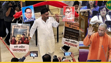 up-assembly-monsoon-session-sp-mla-atul-pradhan-kanwar-protest-education-ban