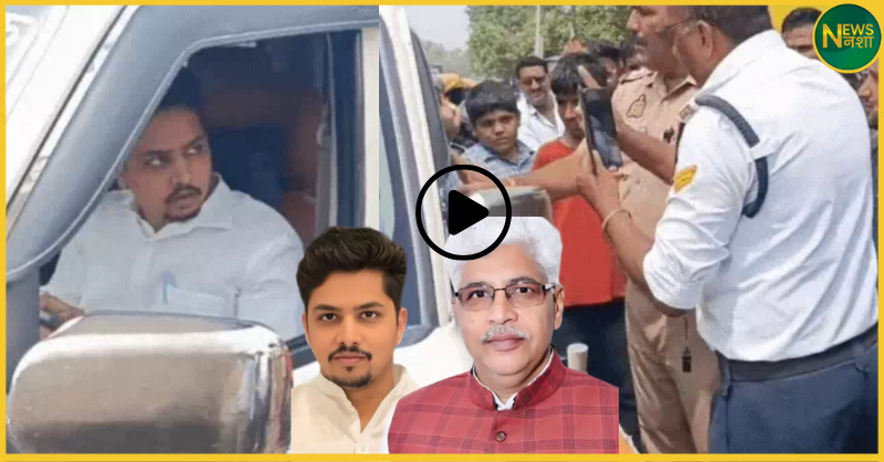 hathras-traffic-police-mlc-son-lawless-behaviour-viral-video