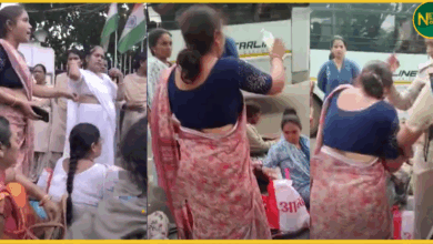 raipur-protest-woman-leader-ashwani-sonwani-drinks-phenyl-compassionate-appointment-demand/