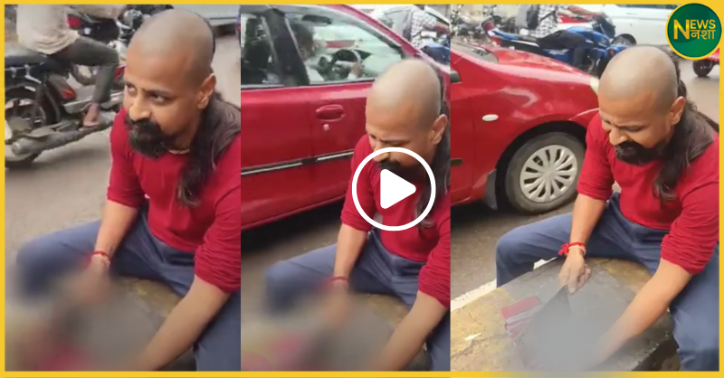 raipur-youth-cuts-finger-for-gau-mata-video-viral