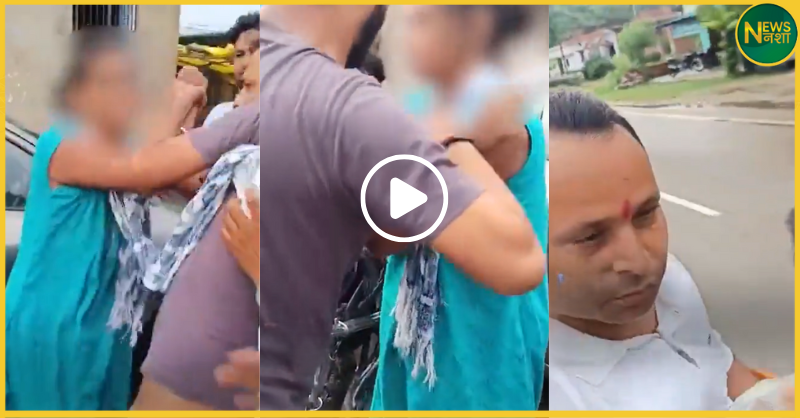 gorakhpur-woman-beats-pradhan-candidate-gorakhpur-viral-video