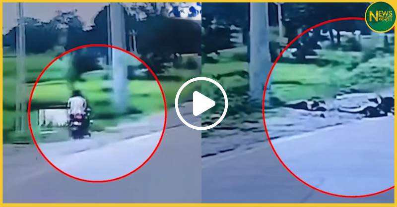 korba-bike-accident-toll-barrier-crash-viral-video